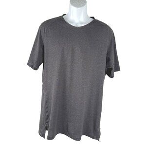Lululemon Tee Shirt Mens Large Short Sleeve Charcoal Gray Running TP-3695